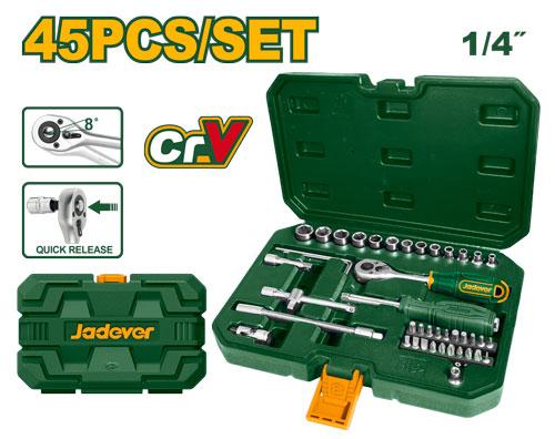 45 Pcs 1/4" socket set