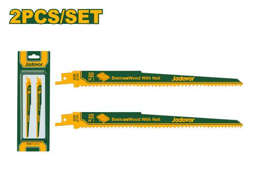 Reciprocating saw blades set for wood with nail