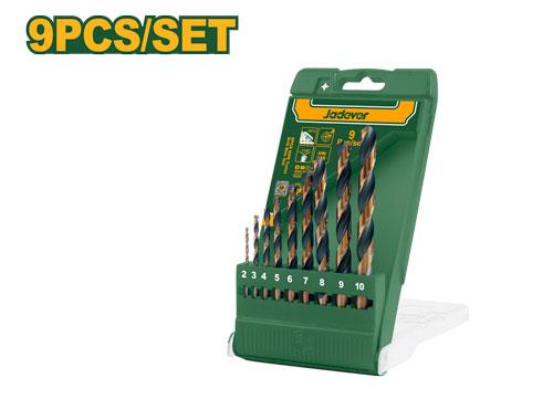 9 Pcs HSS twist drill bits set