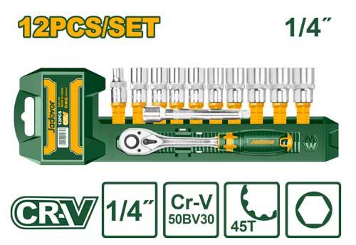 12 Pcs 1/4" socket set